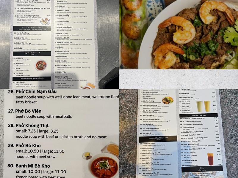 Pho Saigon Menu
