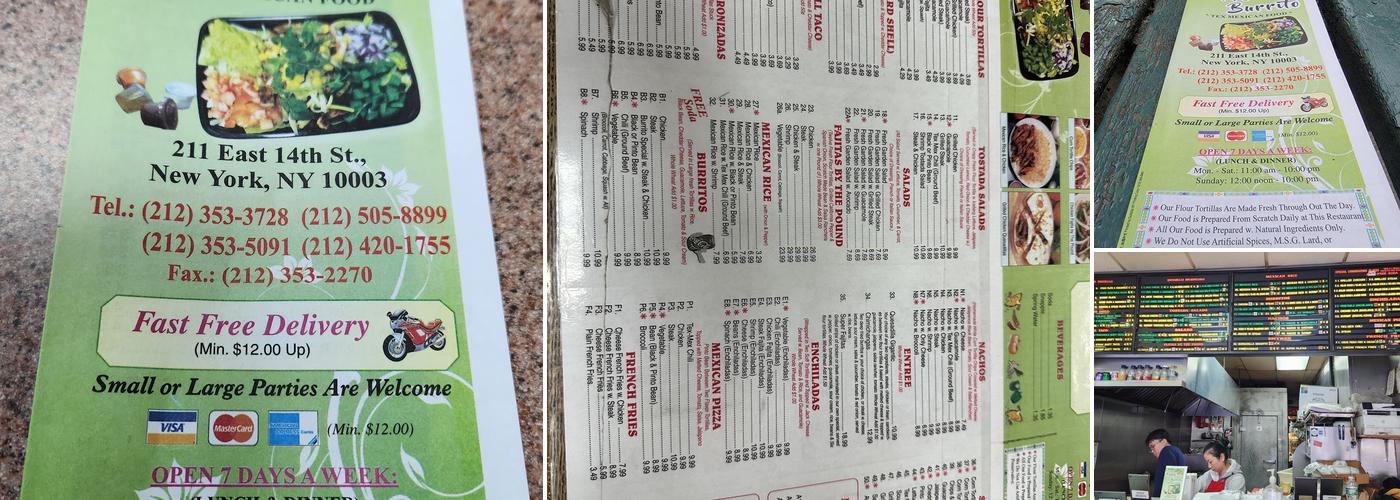 211 New Taco Grill Menu
