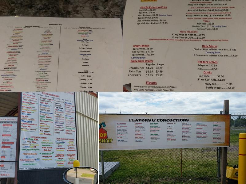 3D's KRAZY KITCHEN Menu