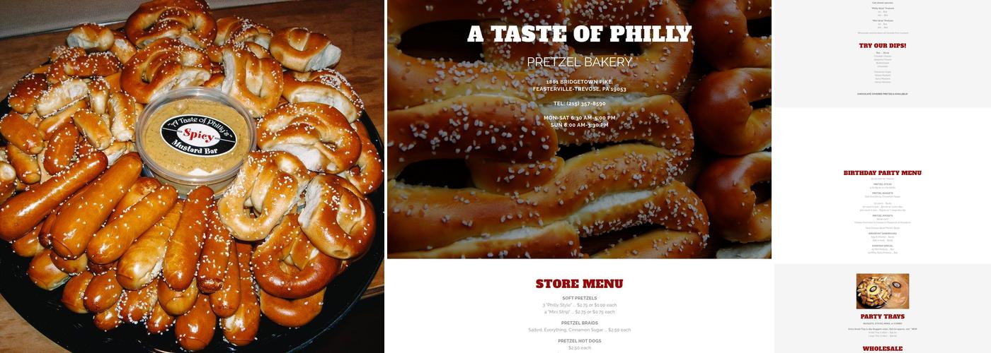 A Taste of Philly Soft Pretzel Menu