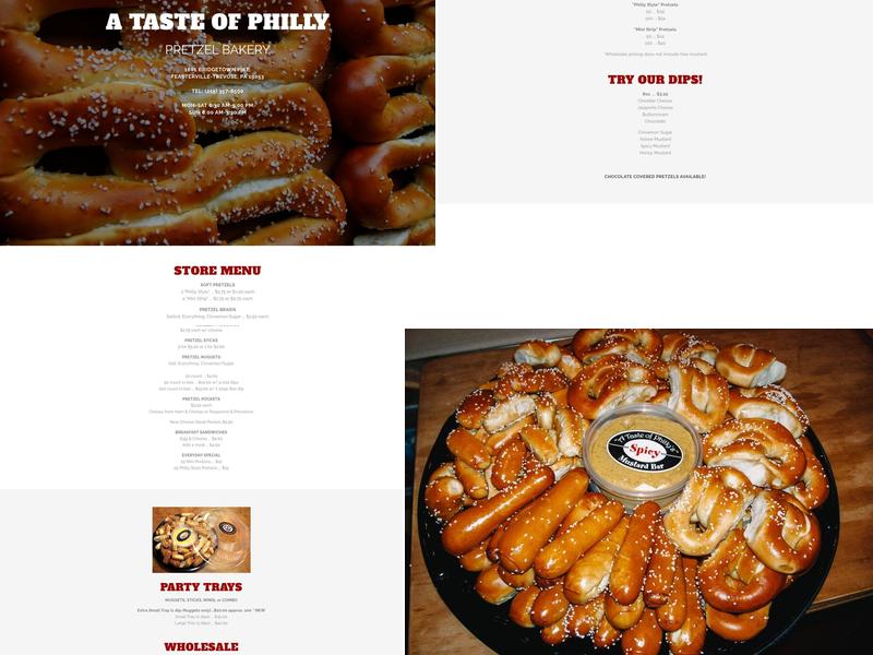 A Taste of Philly Soft Pretzel Menu