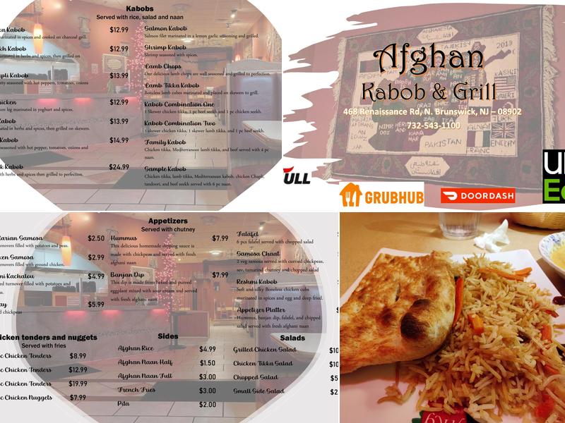 Afghan Kabob and Grill Menu