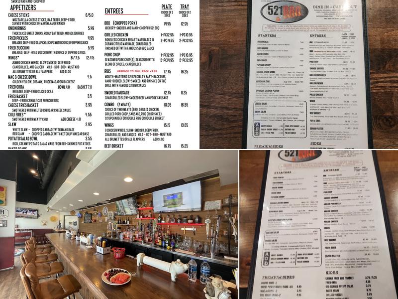 521 BBQ & Grill Menu