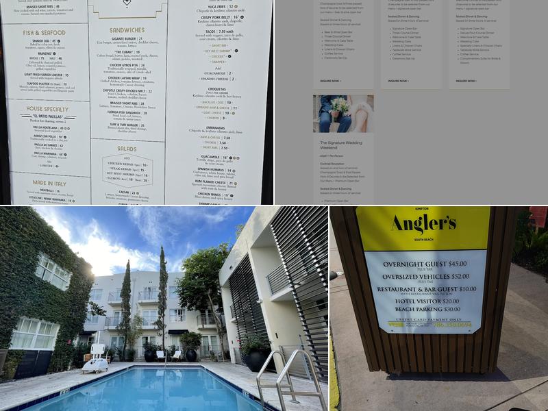 Kimpton Angler's Hotel Menu