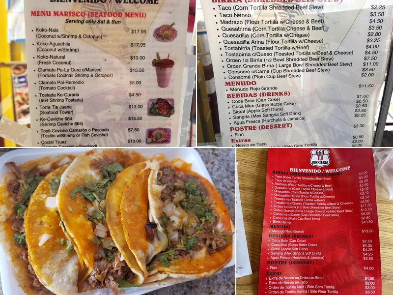 664 Tj Birrieria Menu
