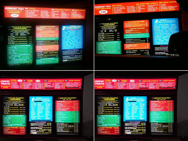 Cook Out Menu