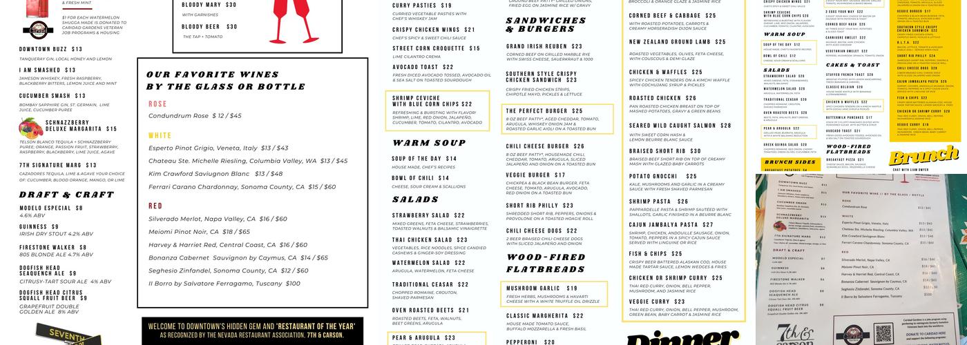 7th & Carson Menu