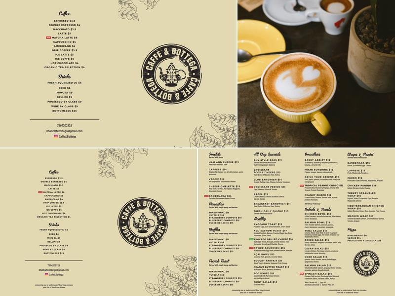 Caffè & Bottega Menu