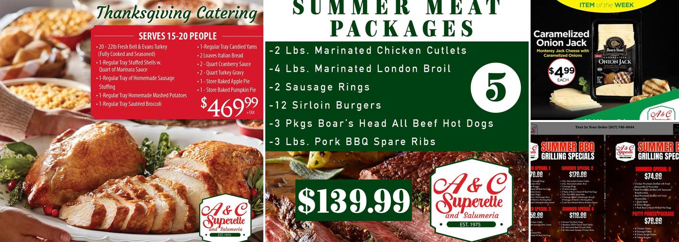 A & C Superette & Salumeria Menu