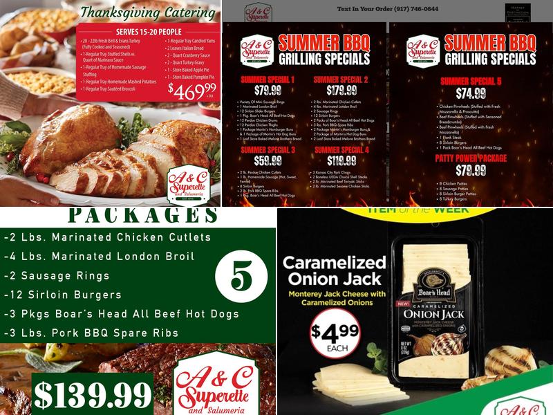 A & C Superette & Salumeria Menu