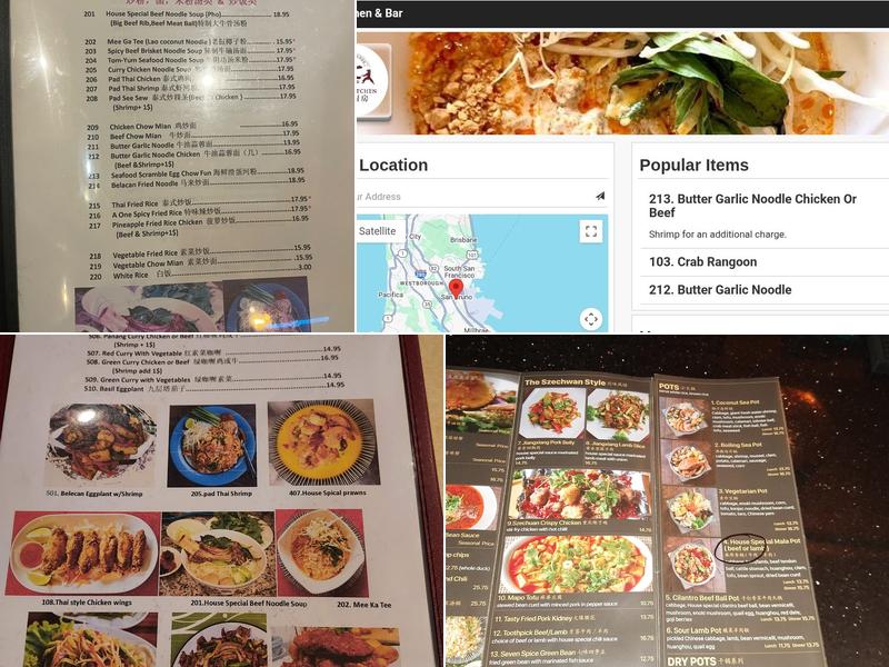 A One Kitchen & Bar Menu