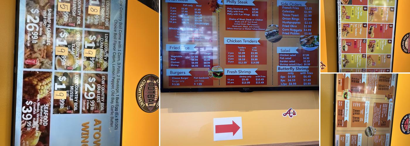 ATown Wings Downtown Menu