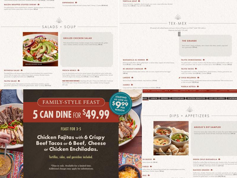Abuelo's Mexican Restaurant Menu