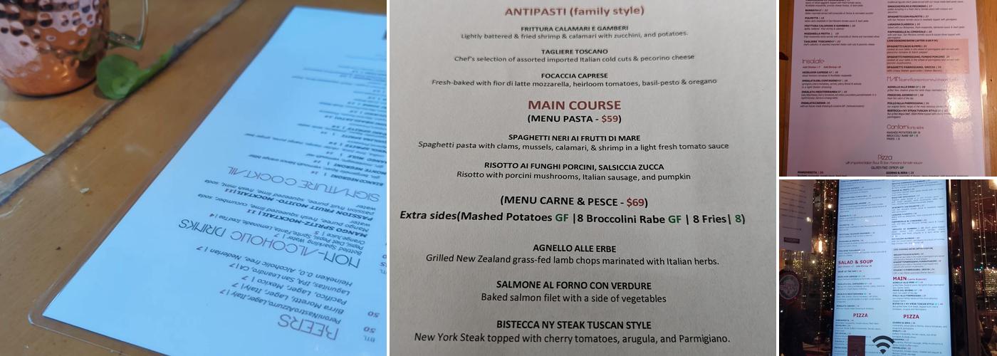 Acquolina Menu