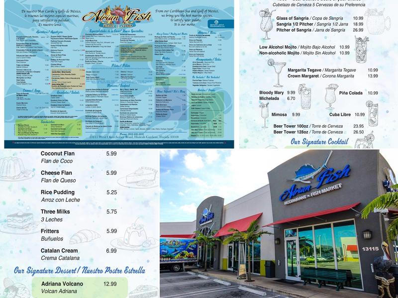 Adrian Fish Market & Restaurant Menu