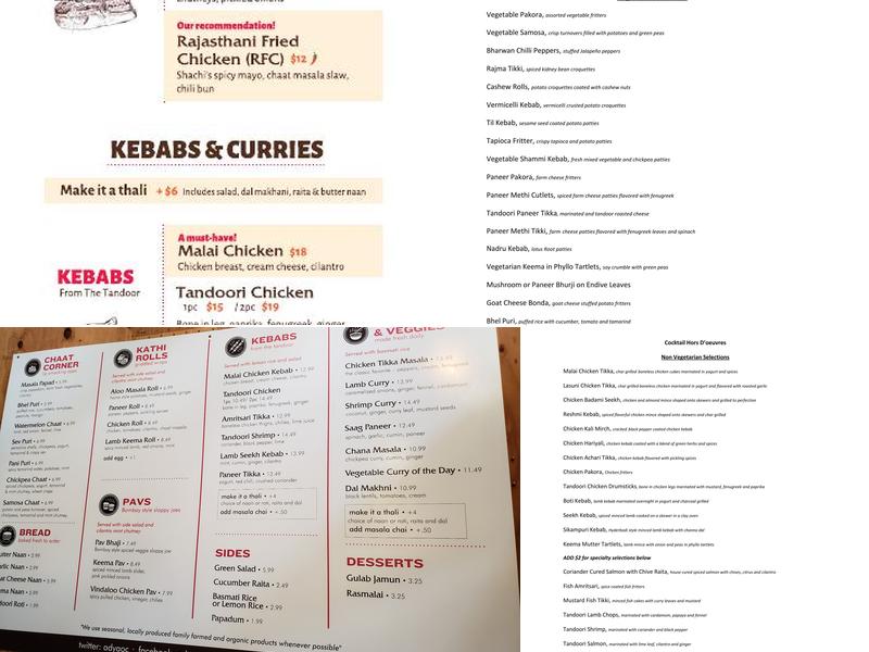 ADYA Menu