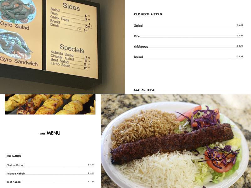 Afghan Grill Kabob Menu