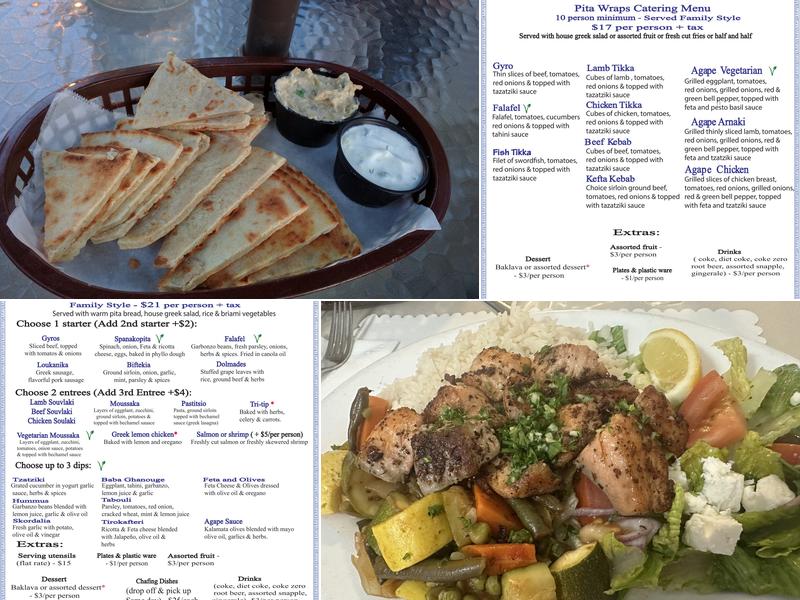 Agape Grill & Bar Menu