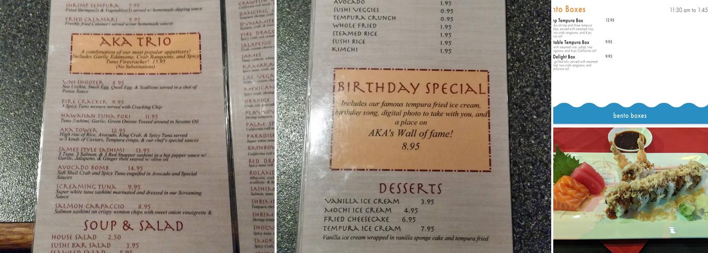 Koi Sushi & Hibachi Menu