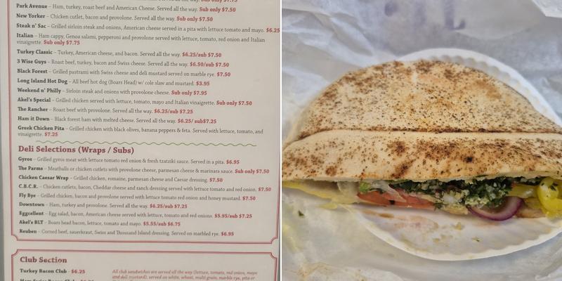 Akels Deli Menu