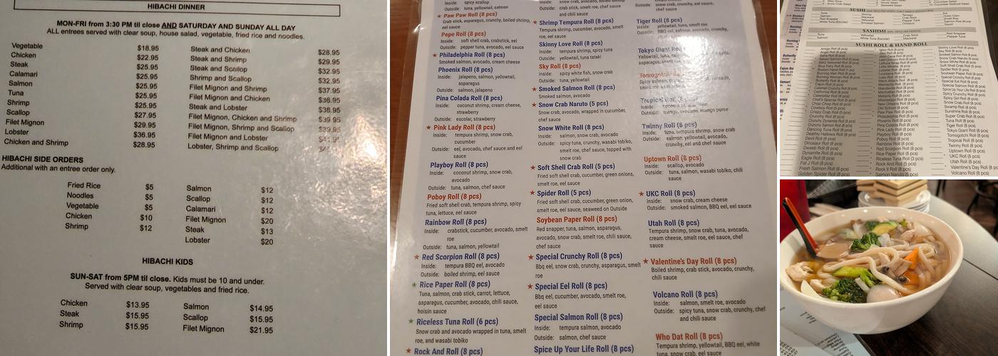 Akira Sushi Hibachi Menu