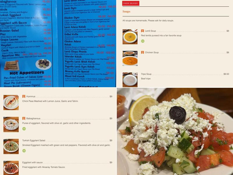 Aksaray Menu