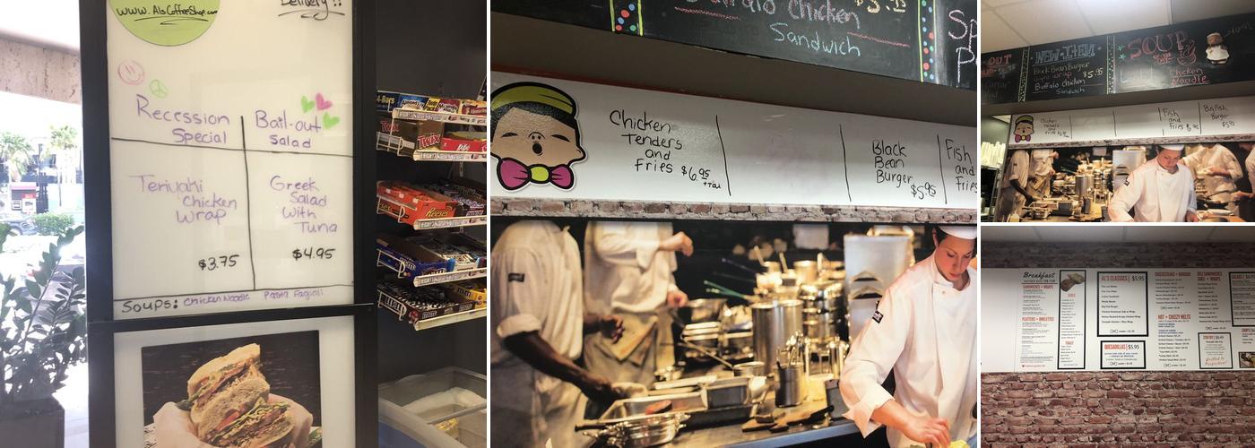 Al's Coffee Shop Menu