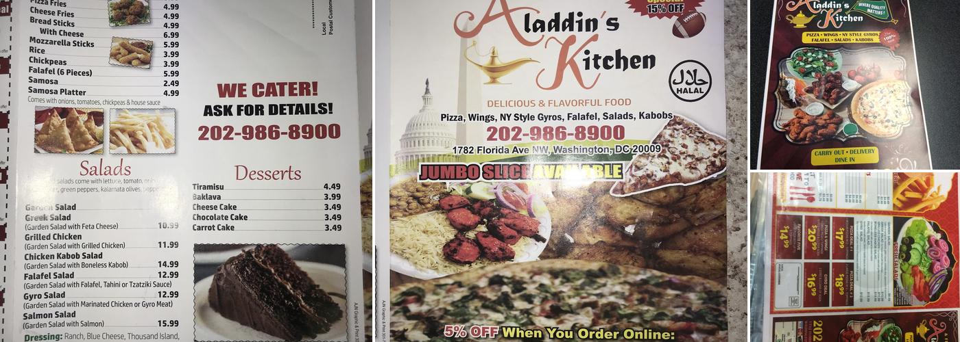Aladdin's Kitchen Menu