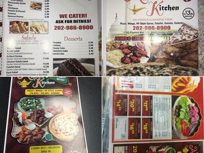Aladdin's Kitchen Menu