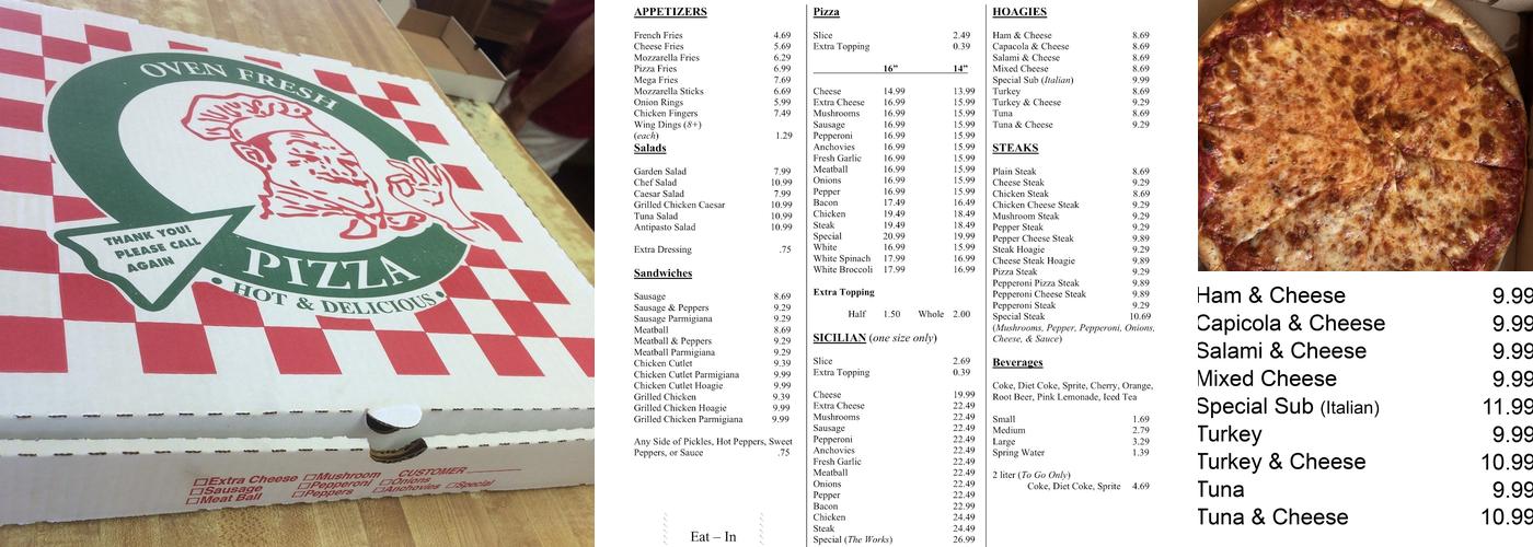 Aldo's Pizzarama Menu