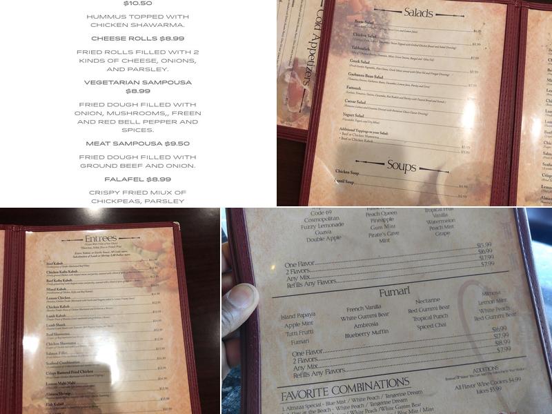 Almaza Menu