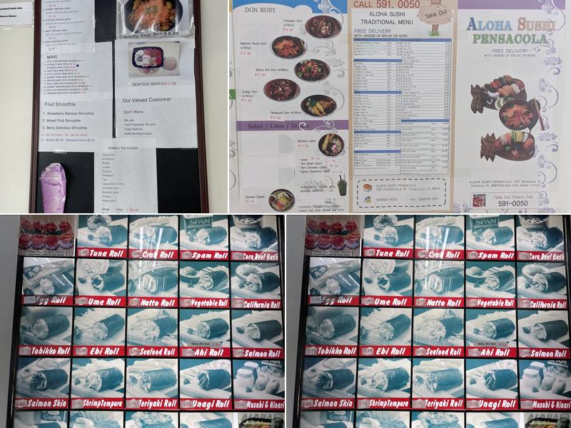 Aloha Sushi Menu