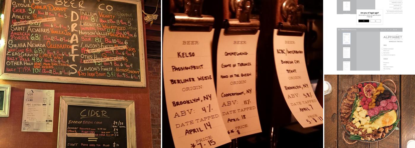 Alphabet City Beer Co. Menu