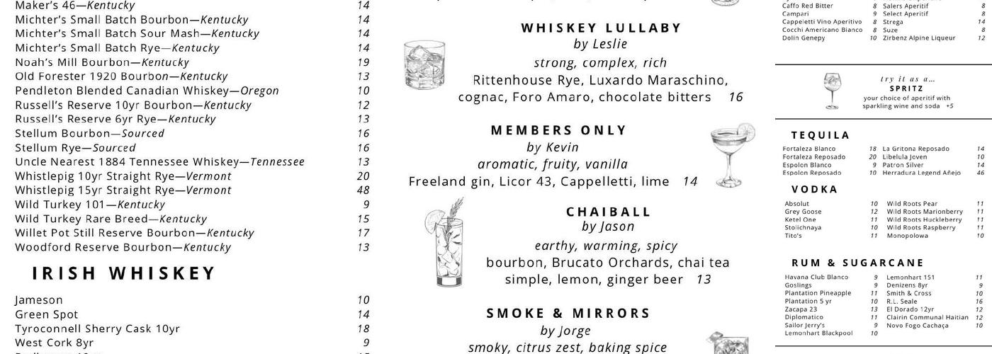 Amaro’s Table Downtown Menu