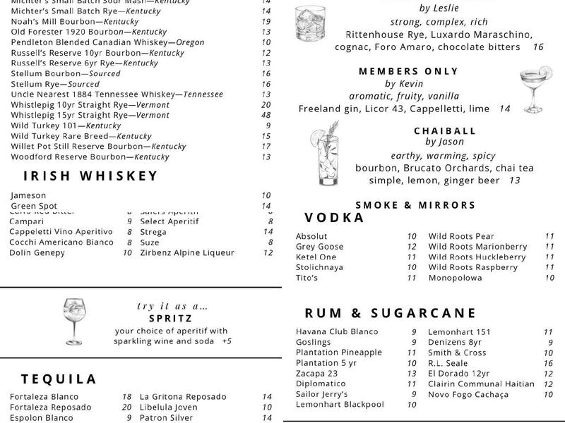 Amaro’s Table Downtown Menu