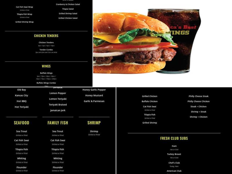 America's Best Wings Menu