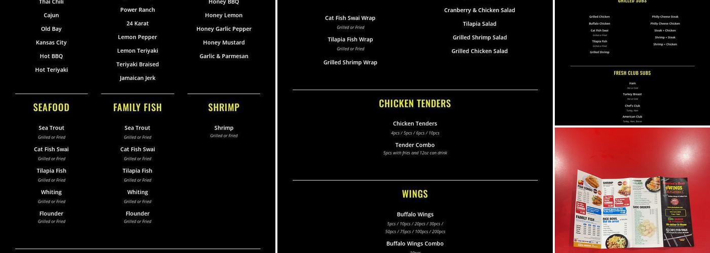 America's Best Wings Menu