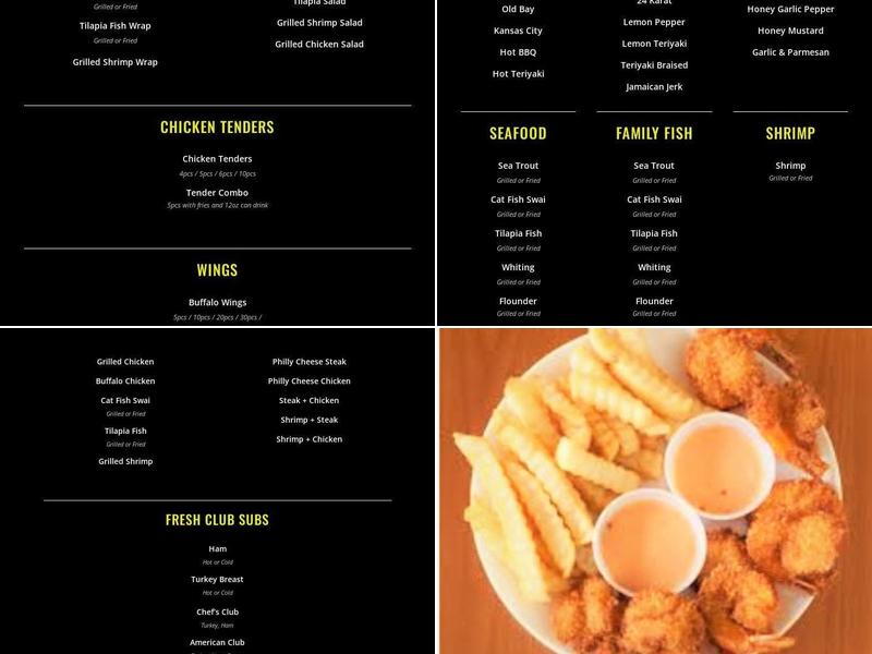 America's Best Wings Menu