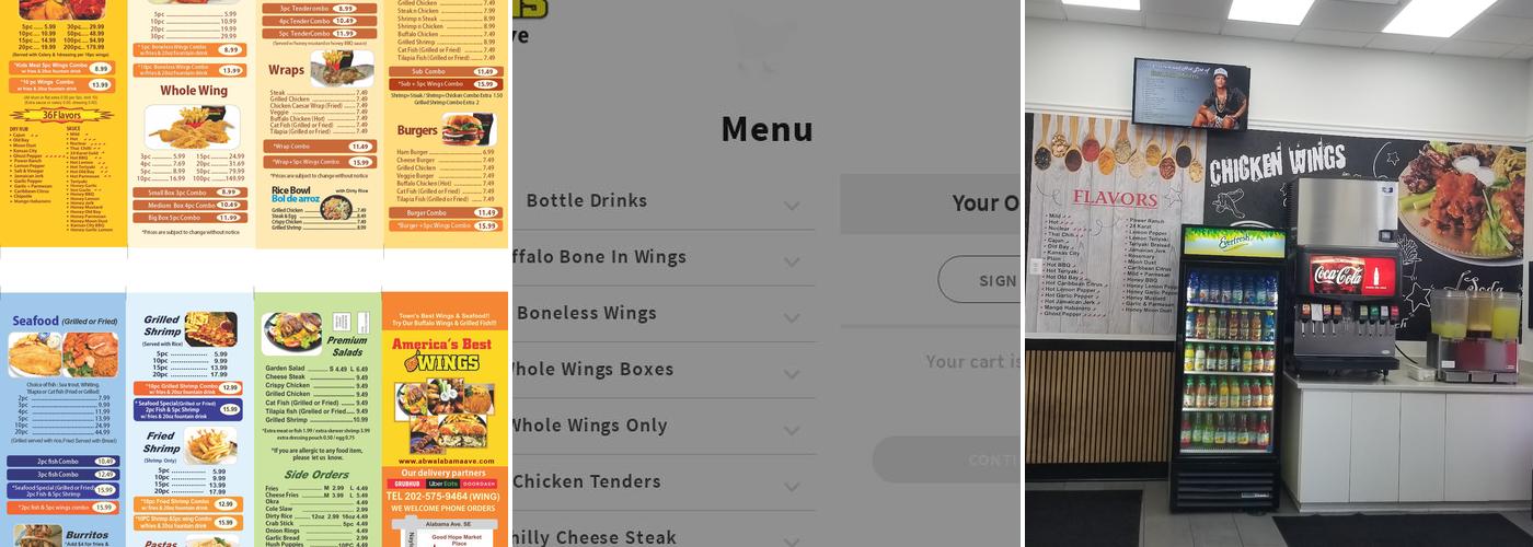 America's Best Wings Menu