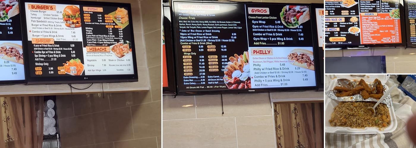 American Wings and Hibachi Menu