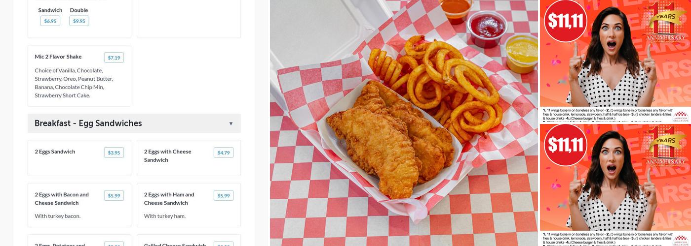 Americana Grill & Cafe Menu