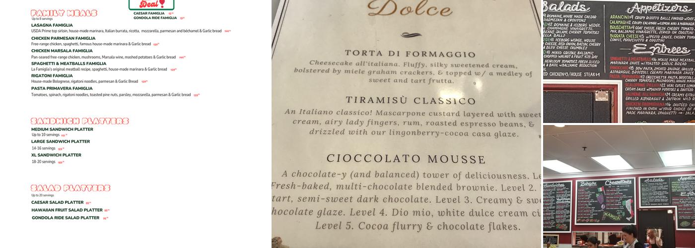 Americano Menu
