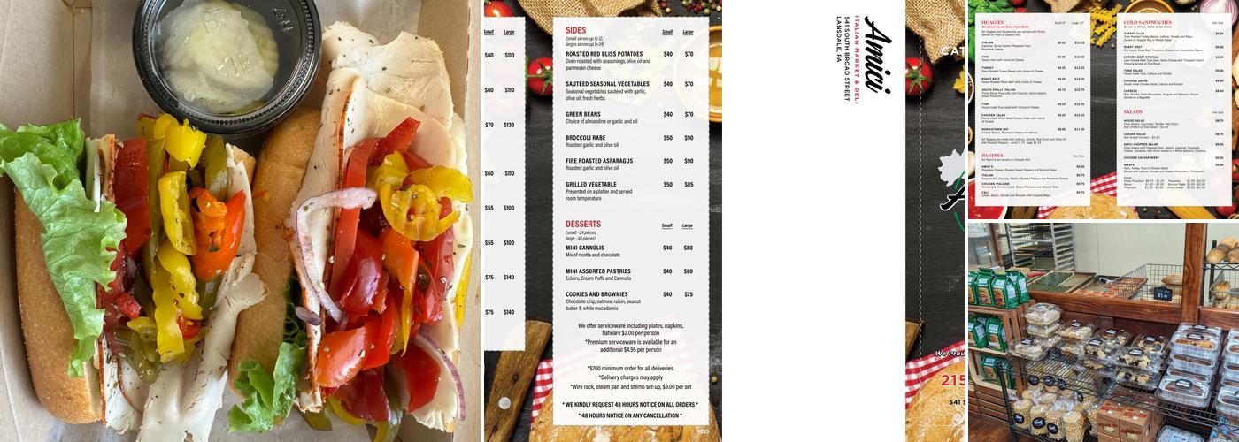 Amici Italian Market and Deli Menu