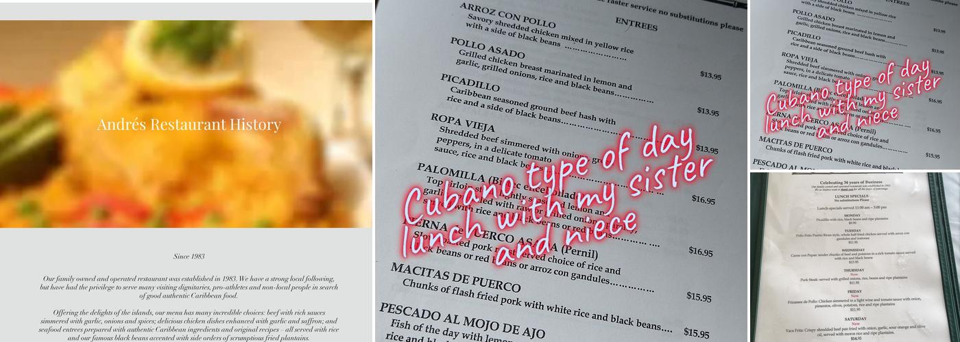 Andrés Restaurant Menu