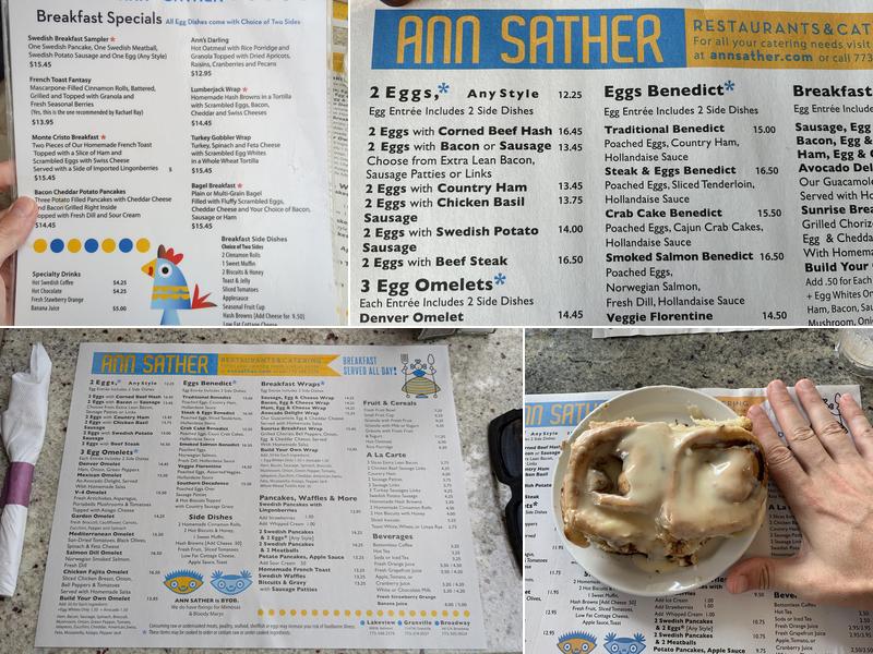 Ann Sather Menu
