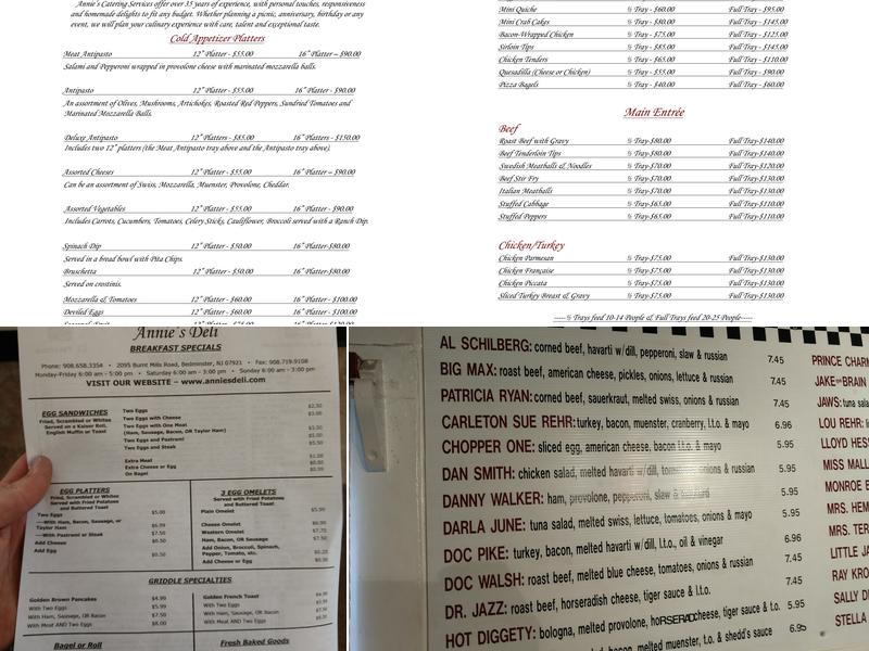 Annie's Deli Menu