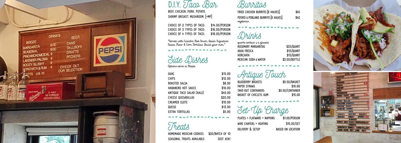 Antique Taco Bridgeport Menu