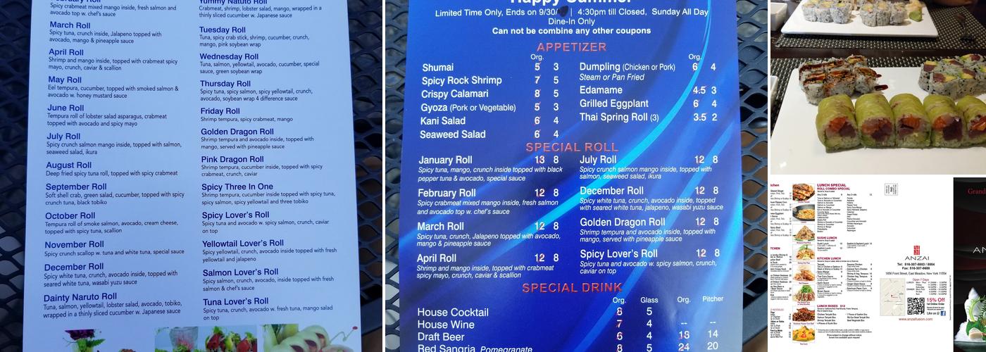 Anzai Menu