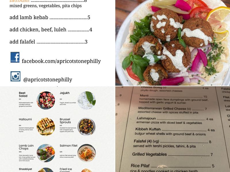 Apricot Stone BYOB Menu