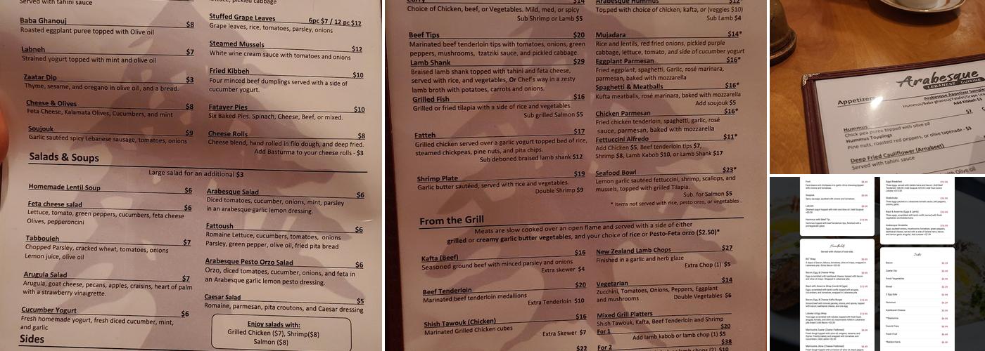 Arabesque on Devine Menu